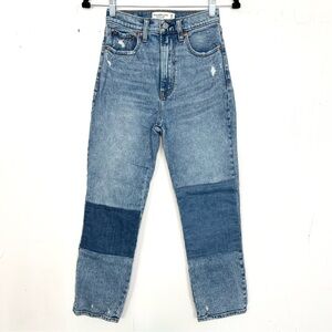 Abercrombie & Fitch Ankle Straight Ultra High Rise Patchwork Jeans Size 25 0